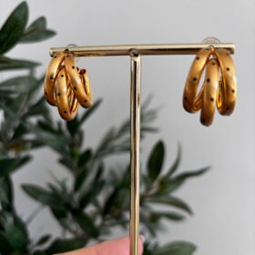 Triple aro DORADO dots