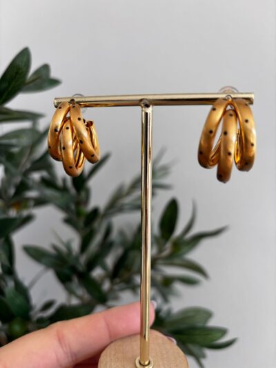Triple aro DORADO dots