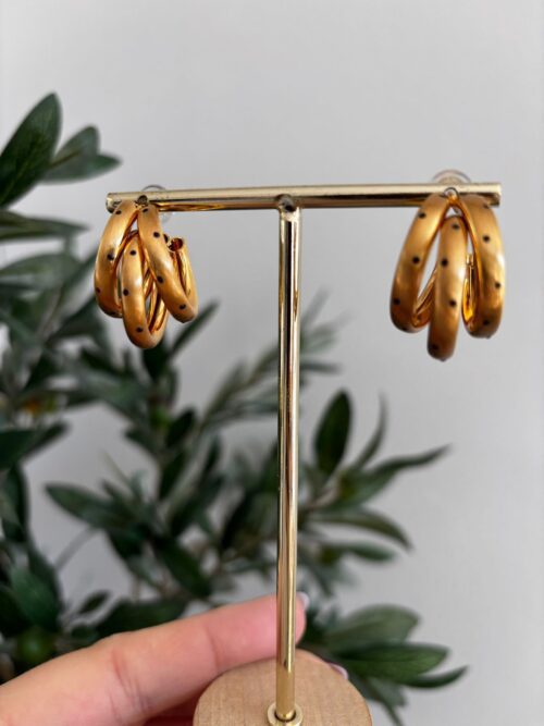 Triple aro DORADO dots