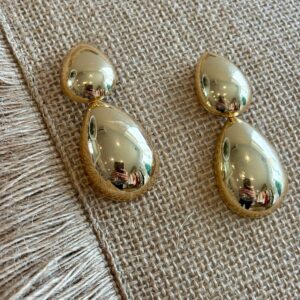 Pendientes doble LÁGRIMA dorados