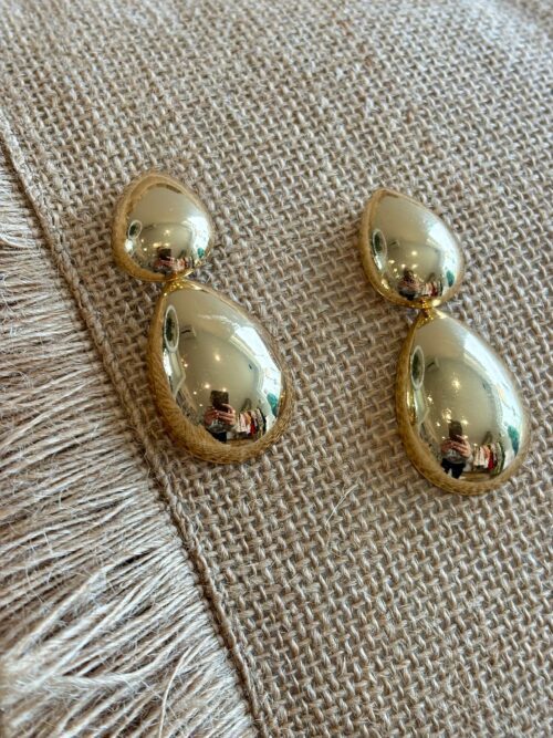Pendientes doble LÁGRIMA dorados