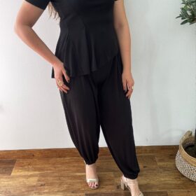 Conjunto ASIMÉTRICO licra negro