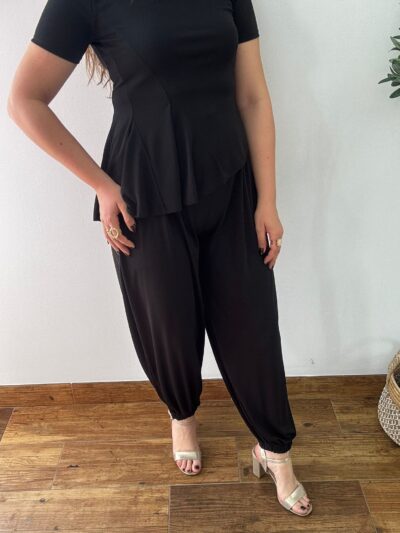 Conjunto ASIMÉTRICO licra negro