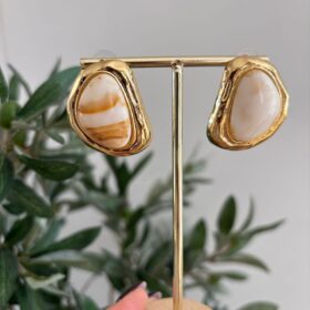 Pendientes PIEDRA beige