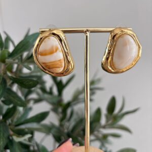 Pendientes PIEDRA beige