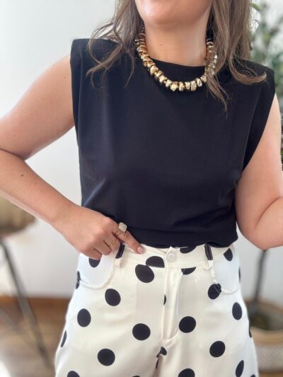 Camiseta HOMBRERAS negra