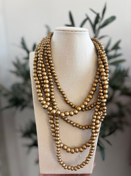 Collar MADERA dorado