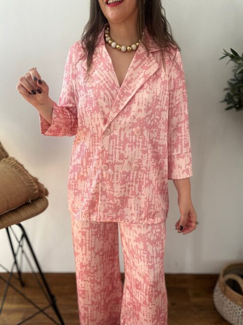 Conjunto SATÉN rosa