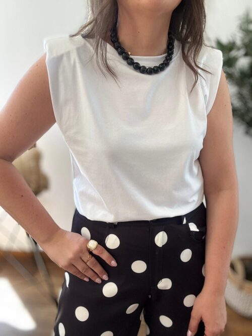 Camiseta HOMBRERAS blanca