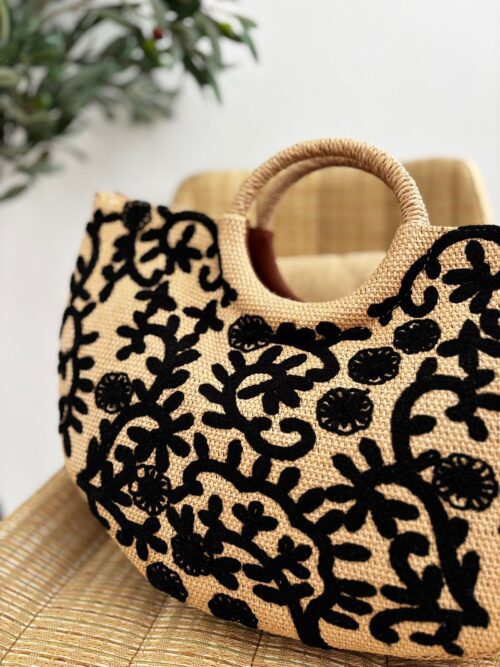 Capazo FLORES NEGRAS