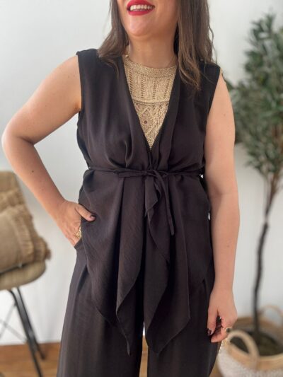 Conjunto CHALECO negro
