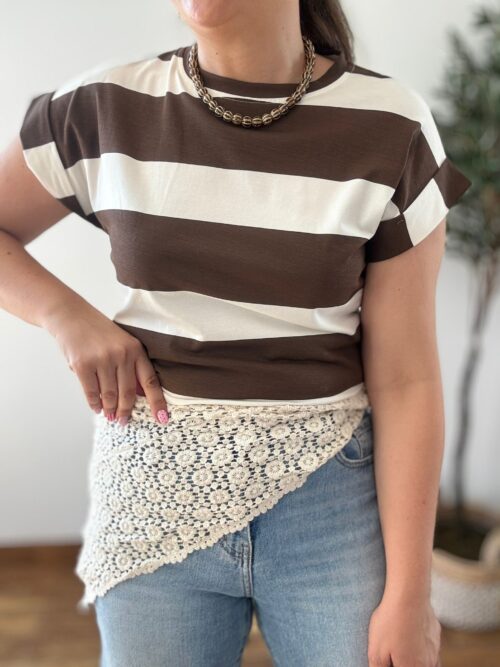 Camiseta BICOLOR marrón