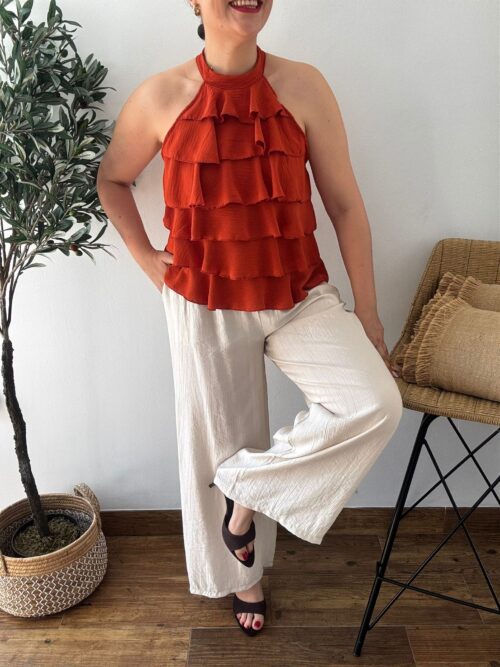 Pantalones FLUIDOS beige