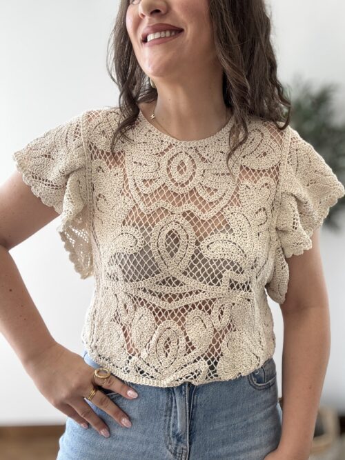 Top CROCHET algodón