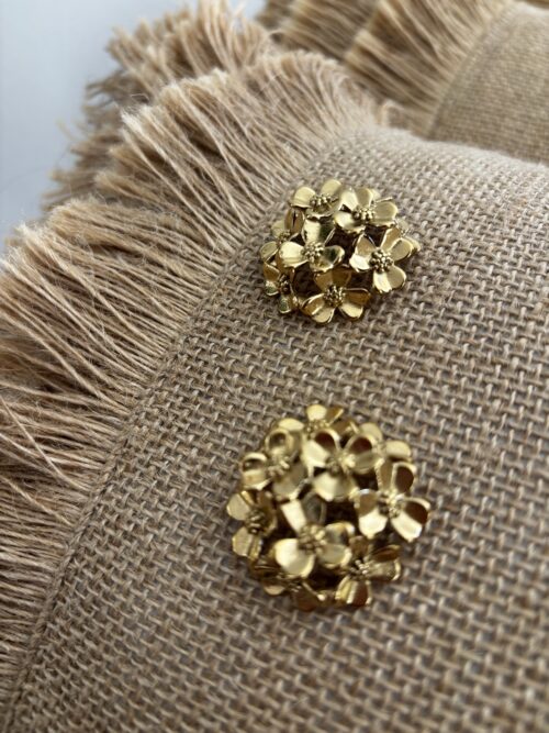 Pendientes FLORES media perla