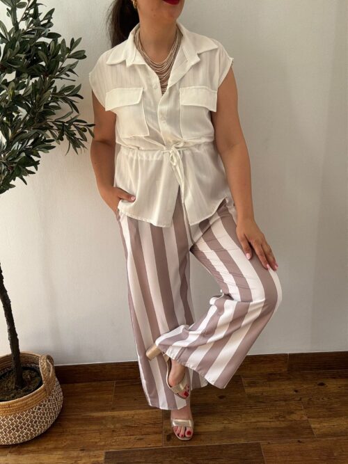 Pantalones RAYAS topo