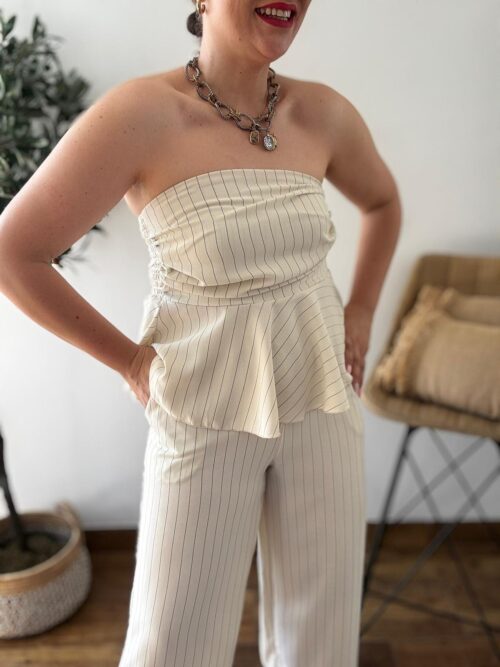 Conjunto HONOR raya beige