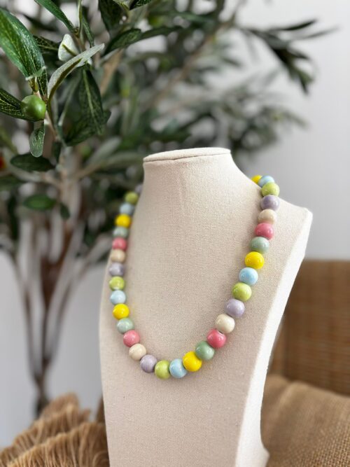 Collar CERÁMICA multicolor pastel