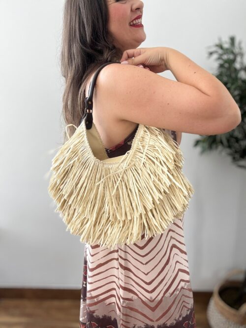 Bolso FLECOS rafia natural