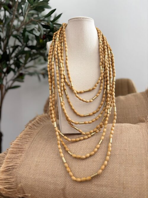 Collar LARGO madera