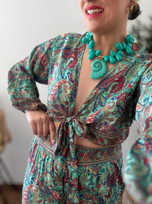Conjunto HINDÚ turquesa