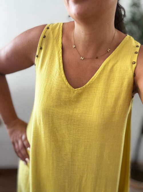 Vestido TACHAS amarillo