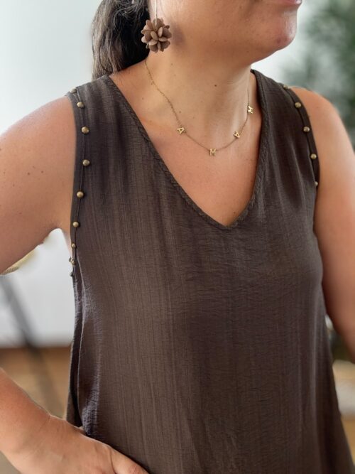Vestido TACHAS chocolate