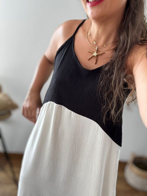 Vestido BICOLOR fluido