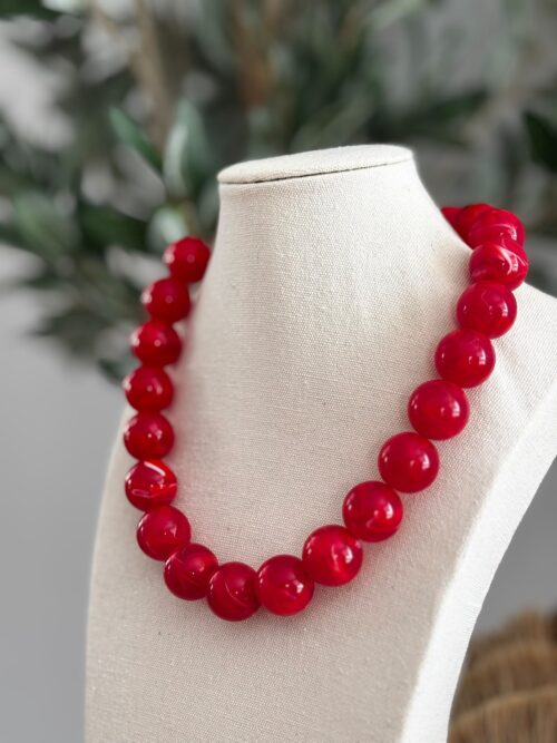 Collar BOLAS rojo