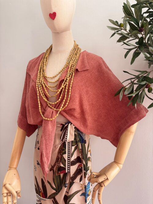 Mini falda PAREO beige