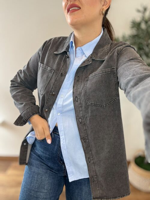 SOBRECAMISA gris denim