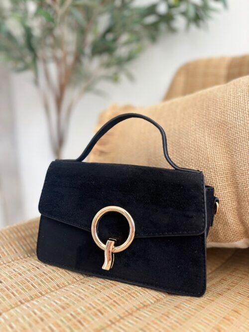 Bolso NEGRO mini serraje