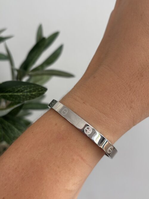 Pulsera RÍGIDA plateada