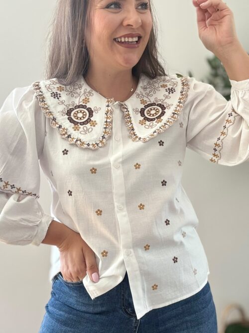 Camisa CUELLOS bordados