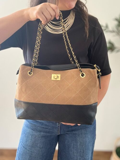 Bolso BICOLOR serraje