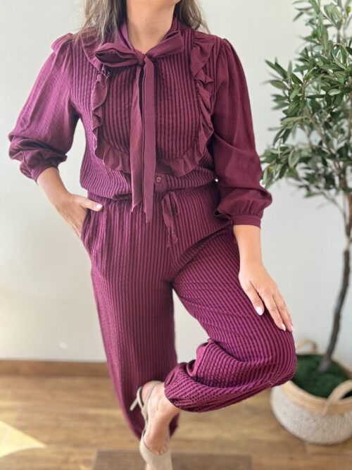 Conjunto LAZADA burdeos